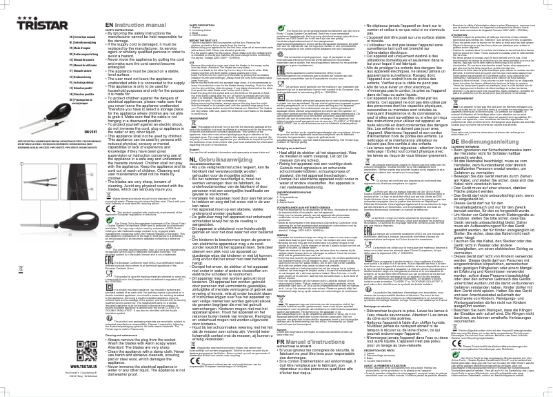 First page image of the manual for EM-2107