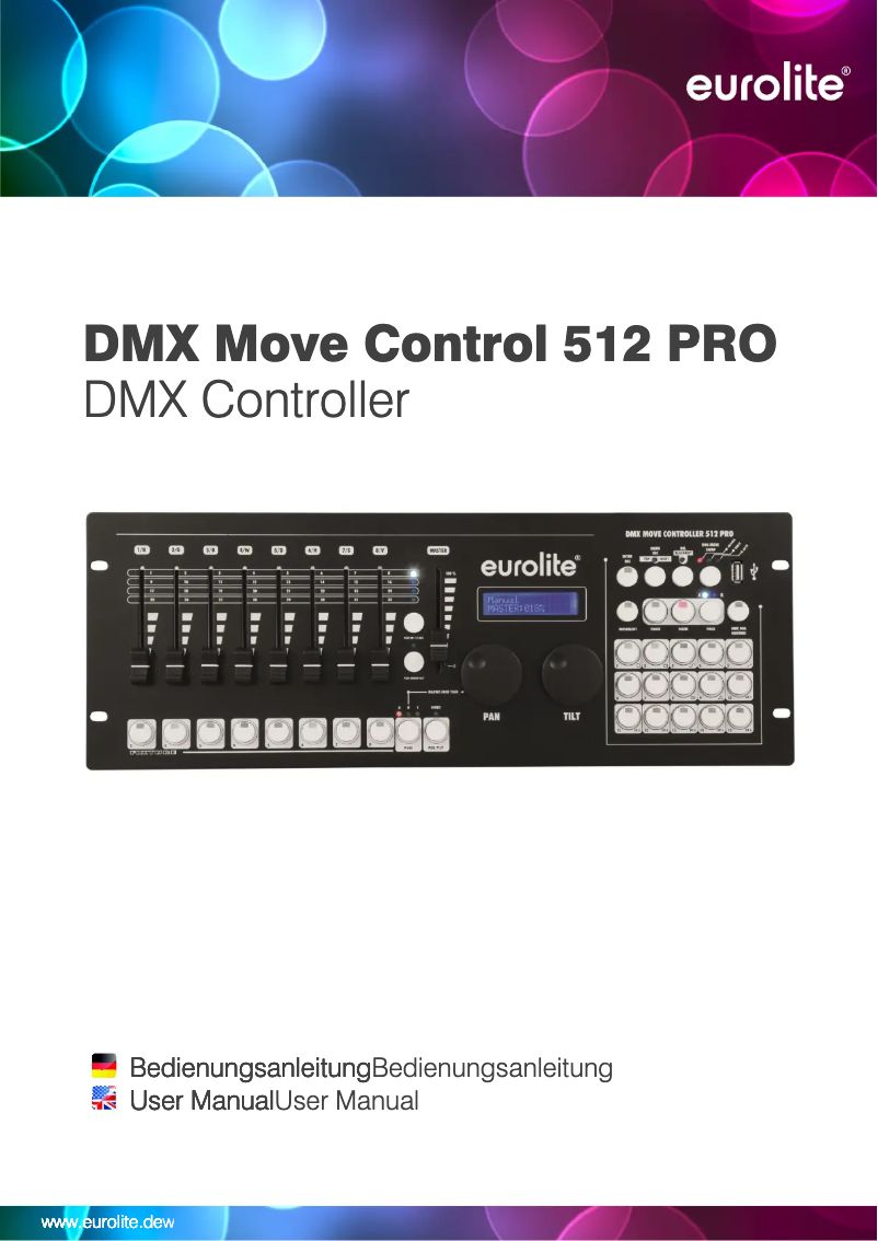 First page image of the manual for DMX Move Control 512 PRO