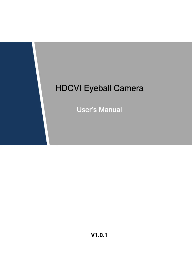 Page 1 of the manual User Manual Dahua Technology Pro DH-HAC-HDW2501T-A