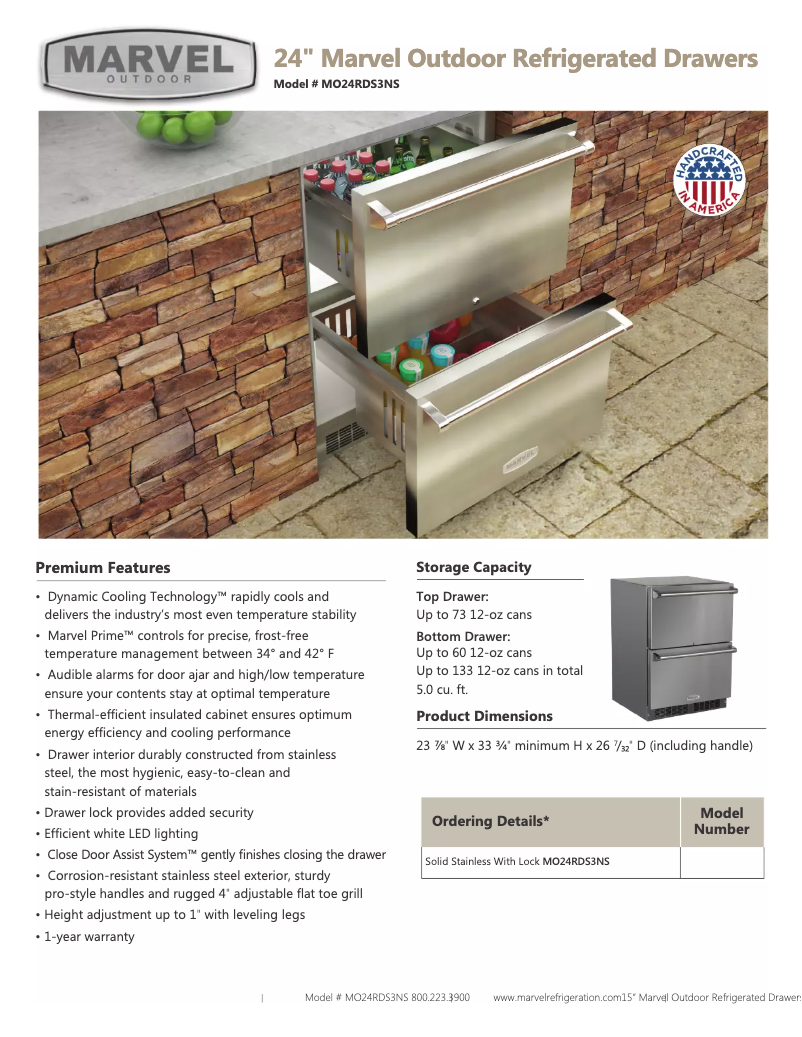 First page image of the manual for MO24RDS3NS