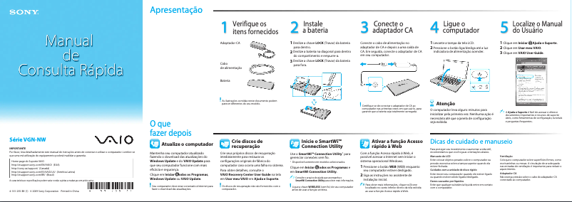 Page 1 of the manual User Manual Sony Vaio VGN-NW250AF