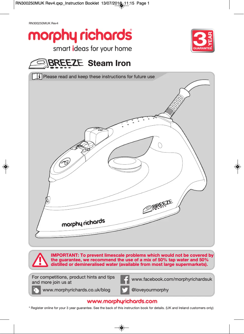 First page image of the manual for Breeze 300272