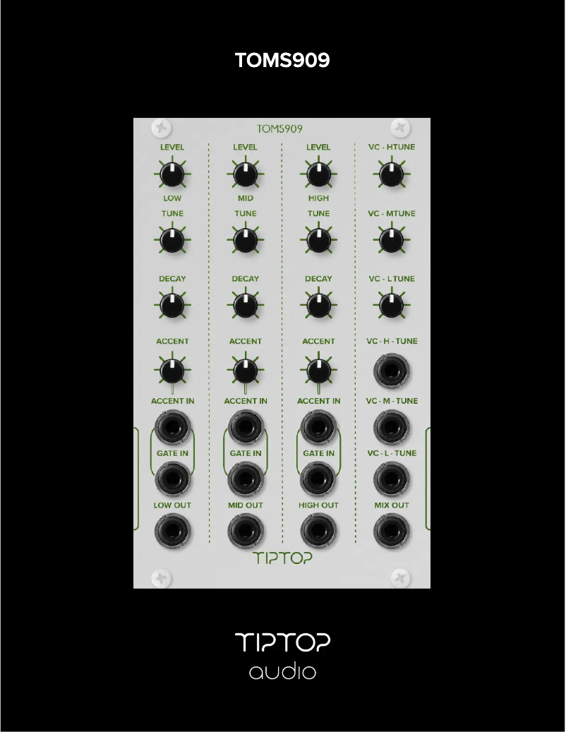First page image of the manual for TOMS909