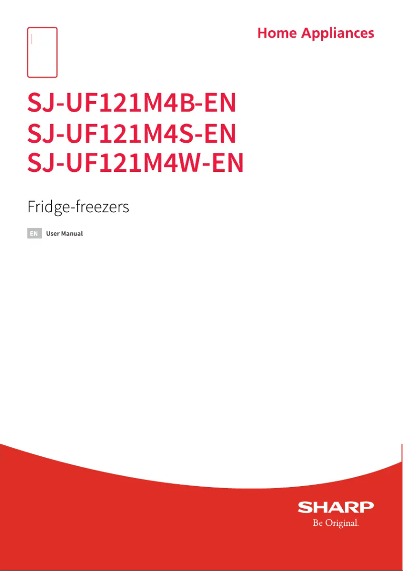 Page 1 of the manual User Manual Sharp SJ-UF121M4S-EN