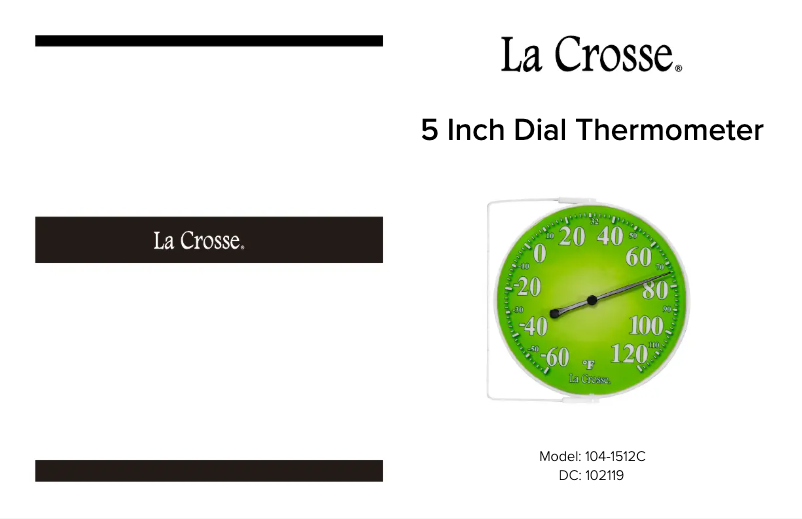 Page 1 of the manual User Manual La Crosse Technology 104-1512C