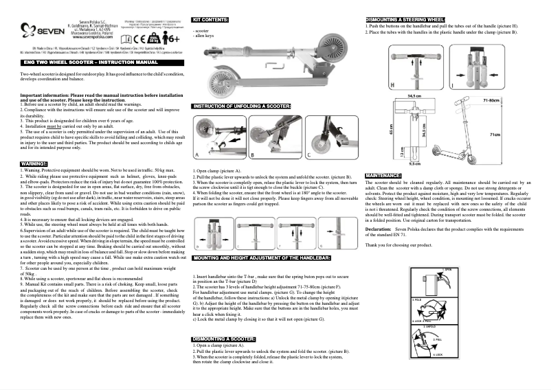 First page image of the manual for Spiderman
