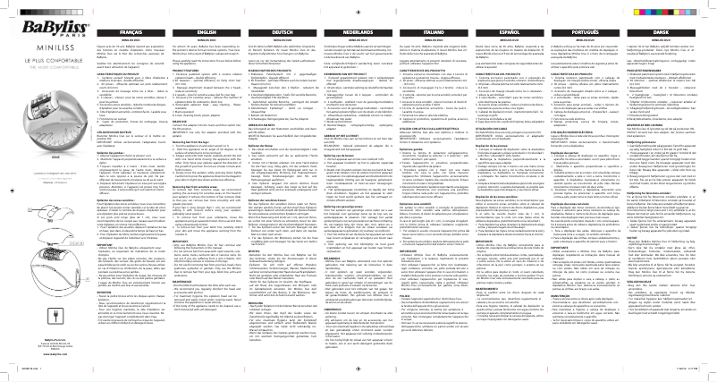 First page image of the manual for Miniliss Duo G596E