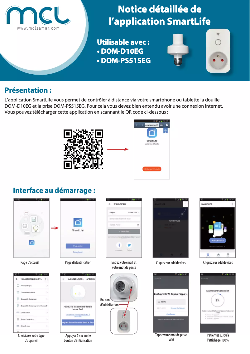 Page 1 de la notice Manuel utilisateur MCL DOM-PS515EG