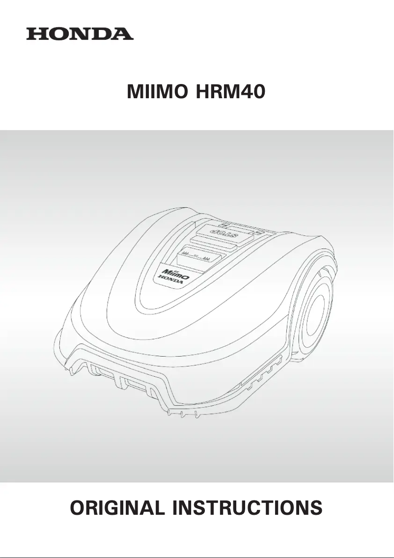 Page 1 of the manual User Manual Honda Miimo HRM40