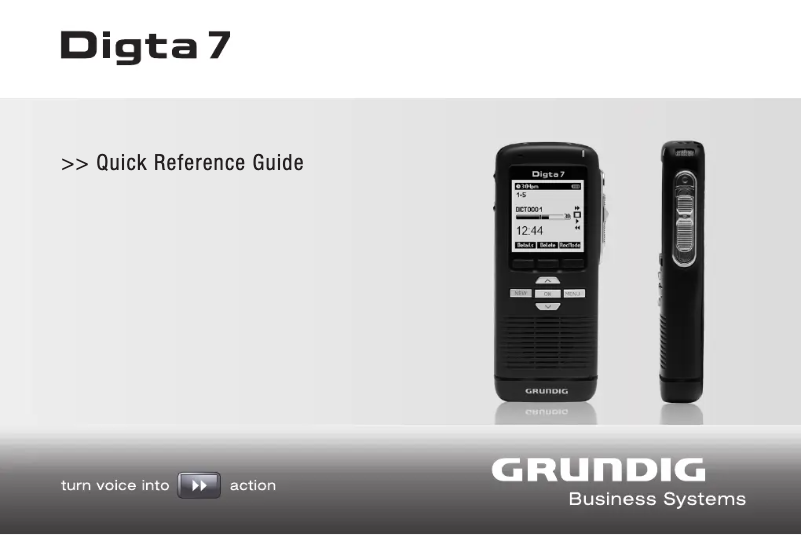 First page image of the manual for Digta 7