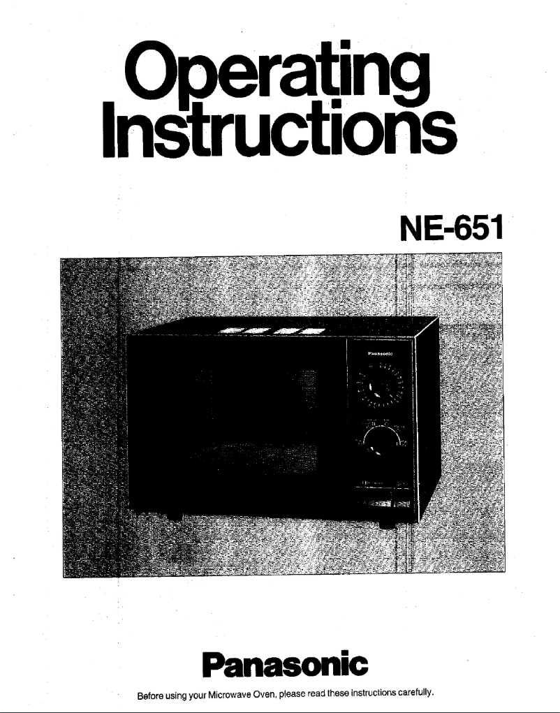 Page 1 of the manual User Manual Panasonic NE-651