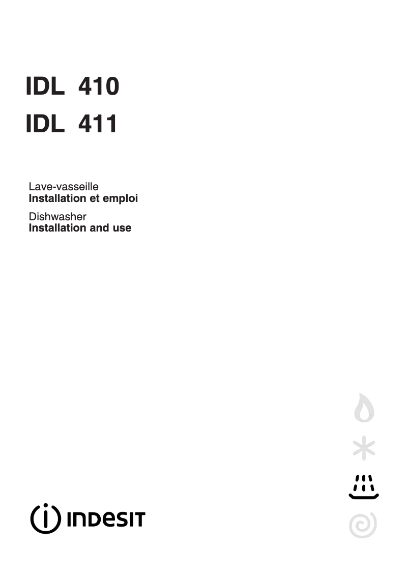 Page 1 of the manual User Manual Indesit IDL 410 S FR.C