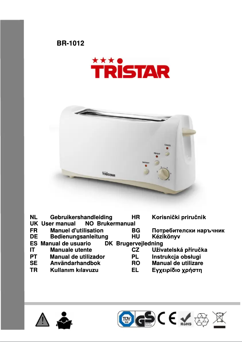 First page image of the manual for BR-1012