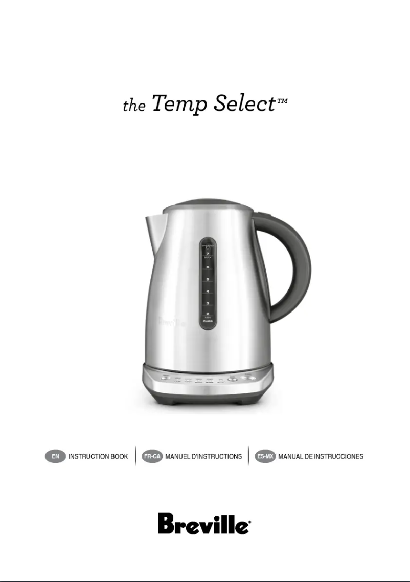 Page 1 of the manual User Manual Breville the Temp Select BKE720