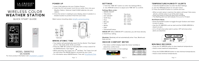 First page image of the manual for S88907V2