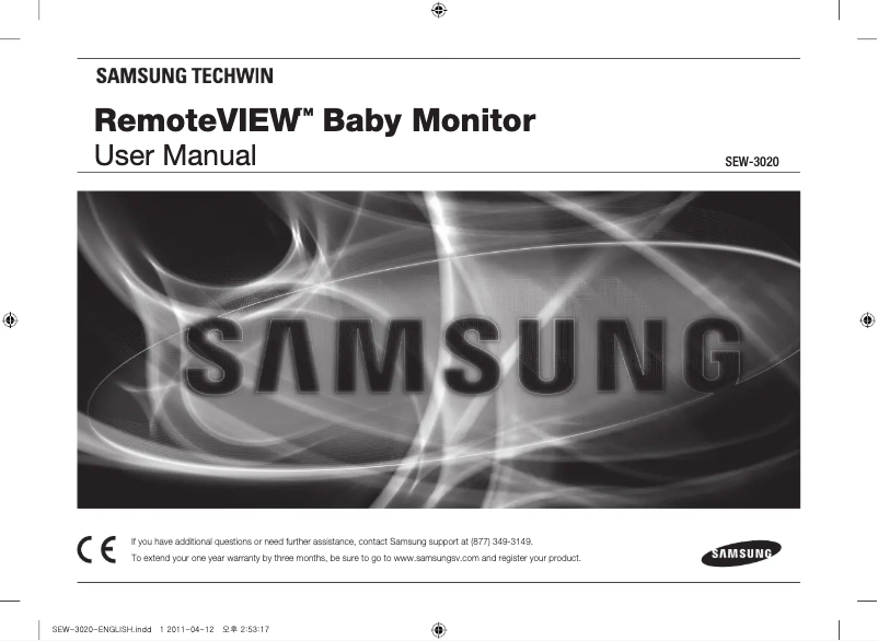 Page 1 of the manual User Manual Samsung RemoteView SEW3020