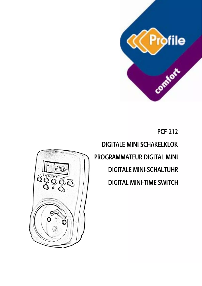 First page image of the manual for PCF-212