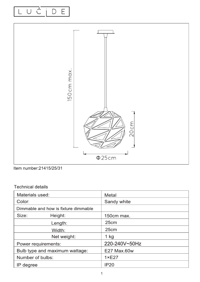 First page image of the manual for Malunga