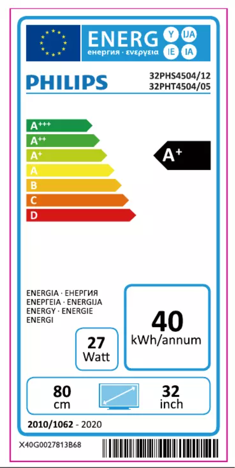 First page image of the manual for 32PHS4504