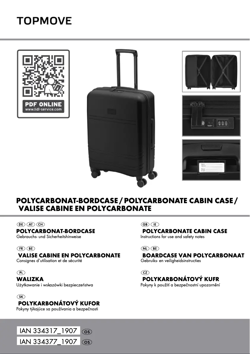 First page image of the manual for IAN 334317