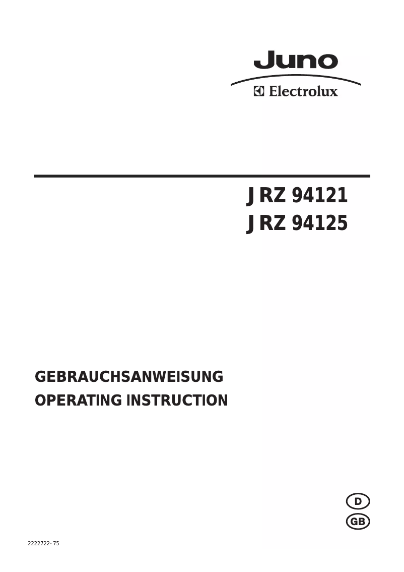 First page image of the manual for JRZ94121