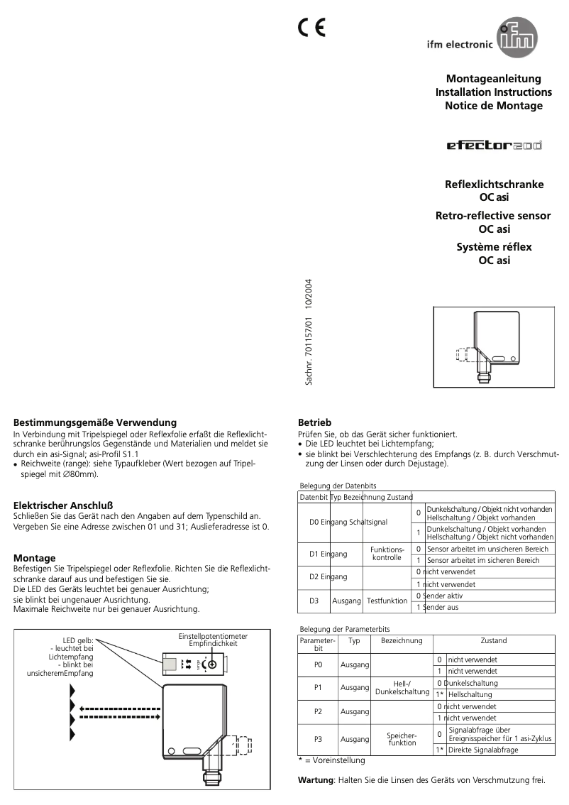 Page 1 of the manual User Manual IFM OC5226