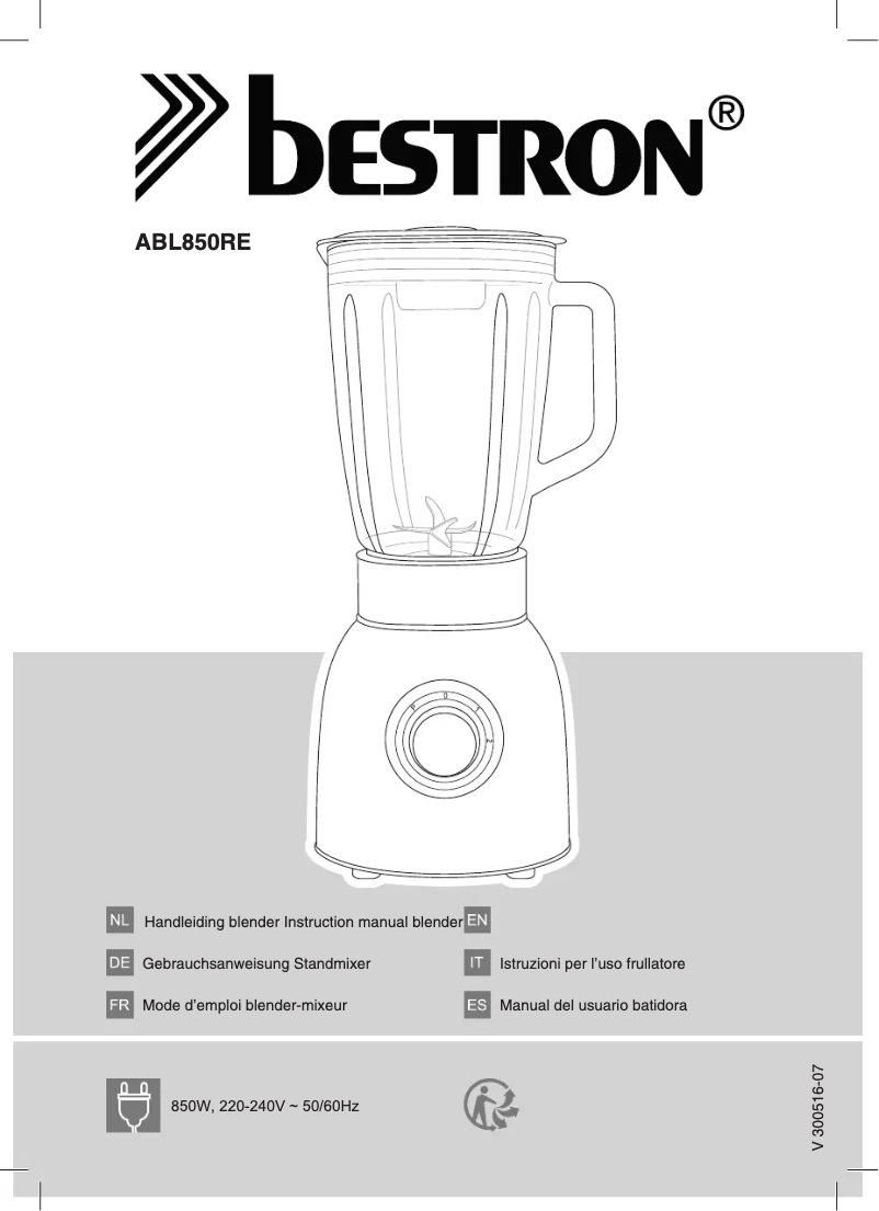 First page image of the manual for ABL850RE