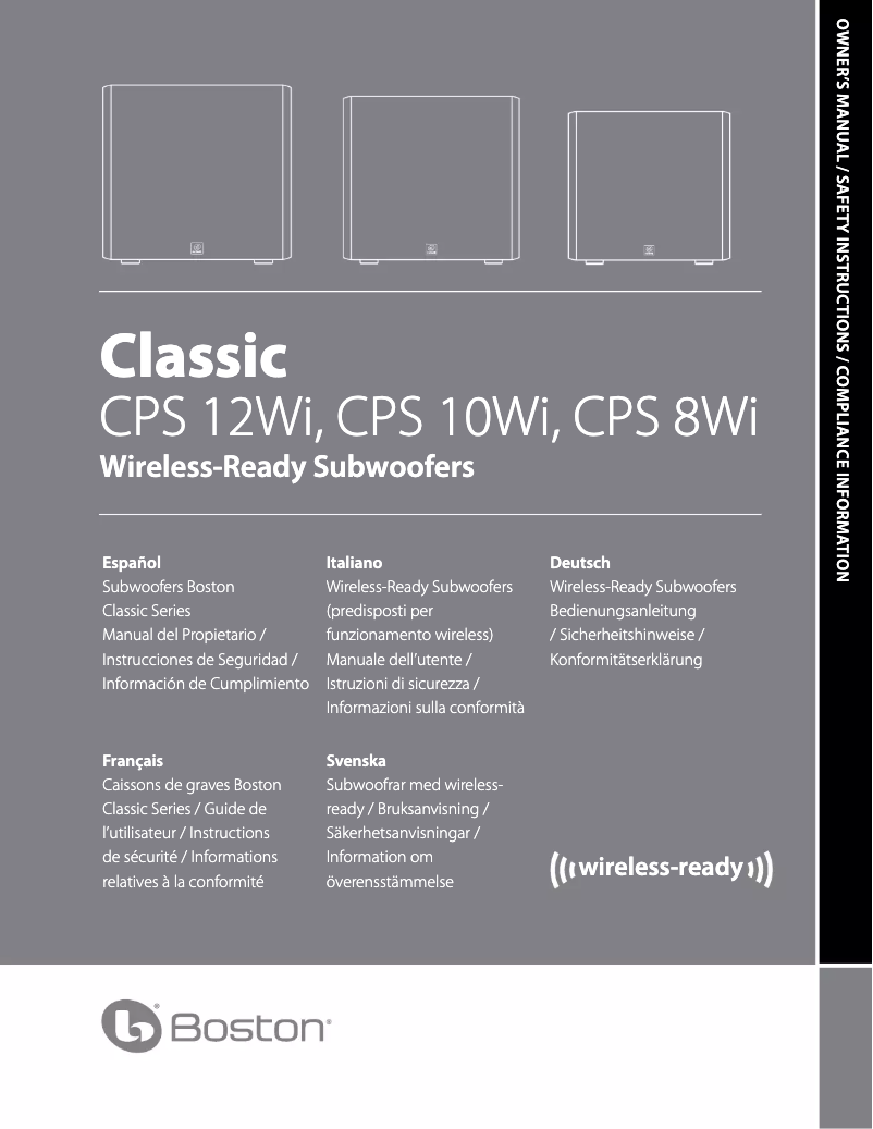 First page image of the manual for CPS 12Wi