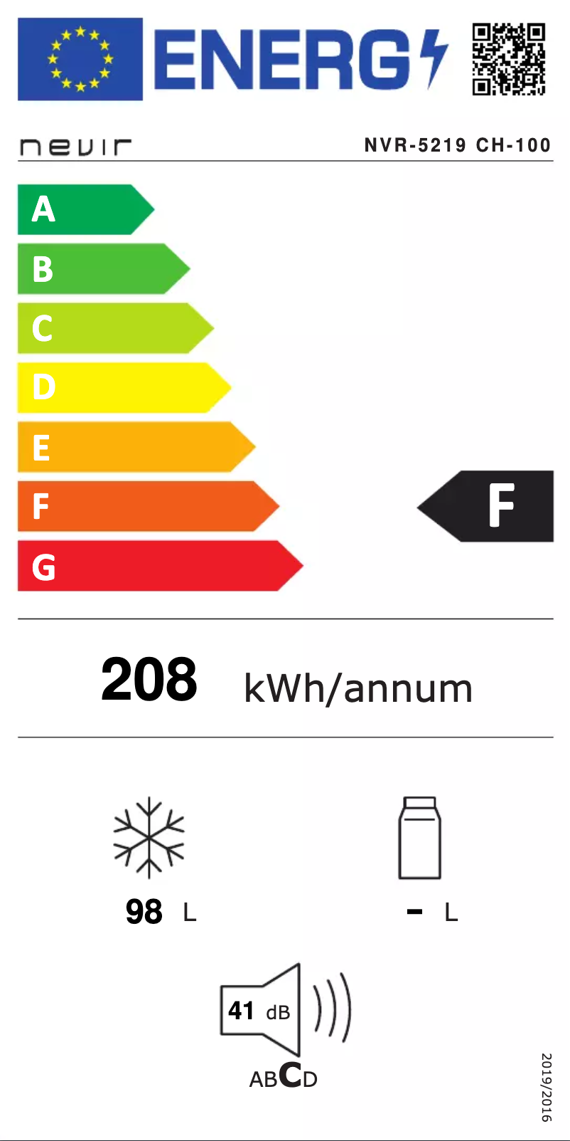 Page 1 of the manual User Manual Nevir NVR-5219 CH-100