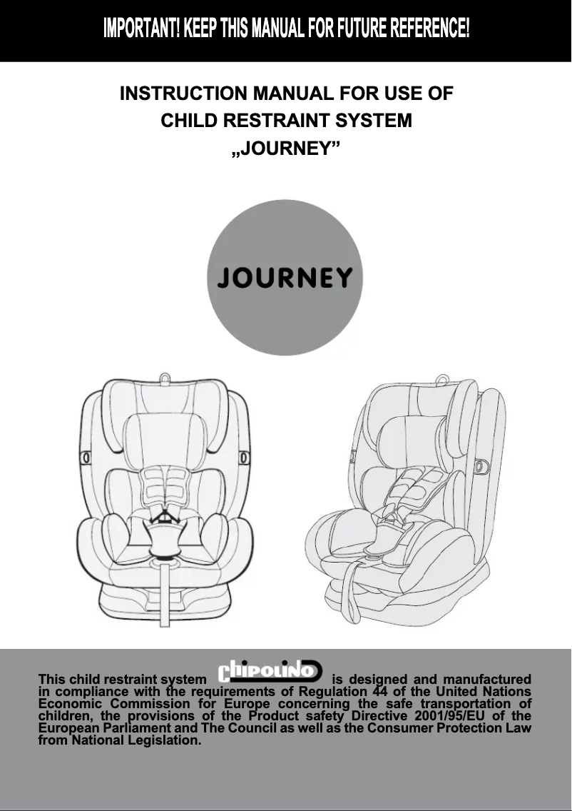 First page image of the manual for Journey