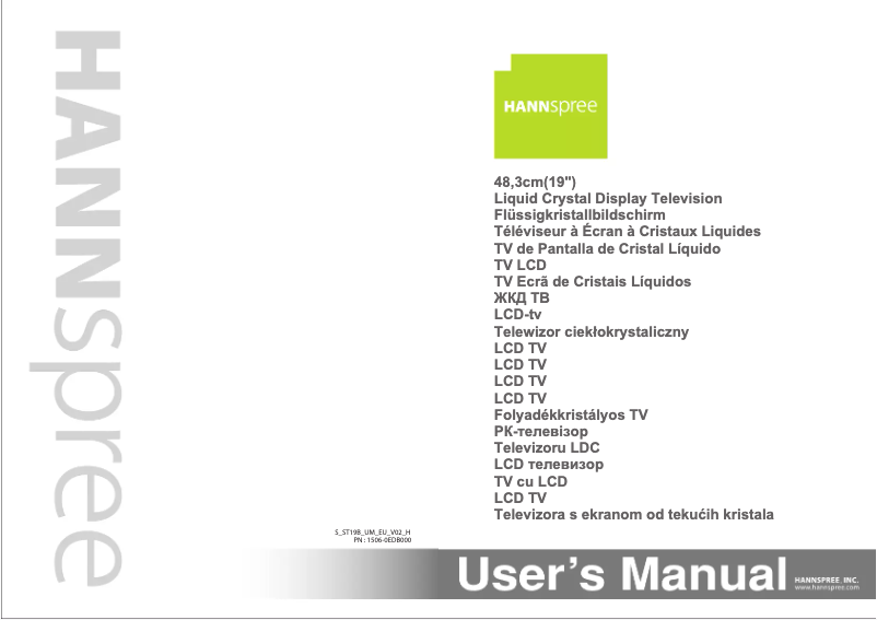 Page 1 of the manual User Manual Hannspree ST19BMAB