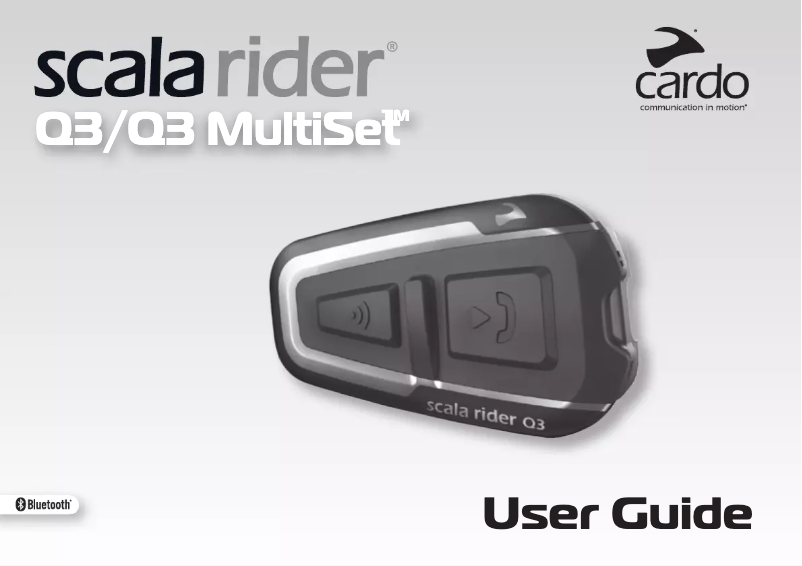 Page 1 of the manual Instruction Manual Cardo Scala Rider Q3