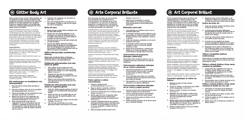 First page image of the manual for Sparkle Body Art