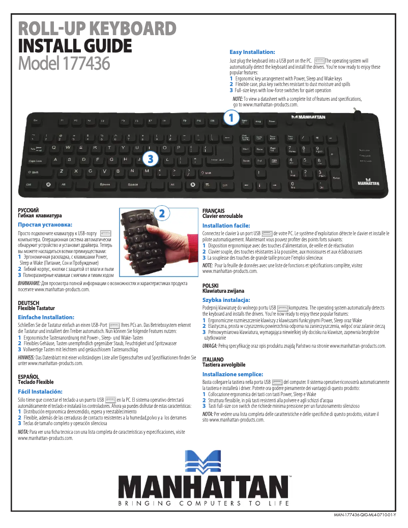 First page image of the manual for 177436