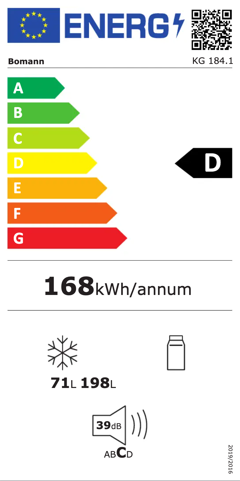 First page image of the manual for KG 184.1