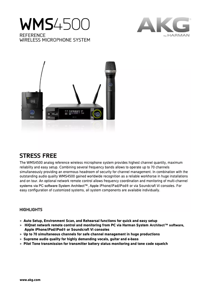 First page image of the manual for WMS4500