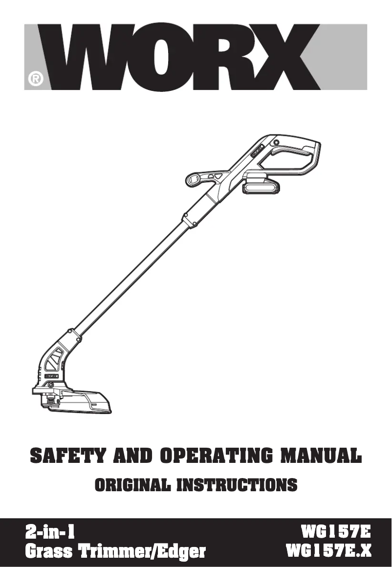 Page 1 of the manual User Manual Worx WG157E