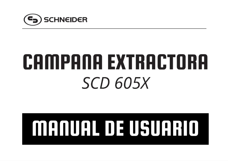 First page image of the manual for SCD 605X
