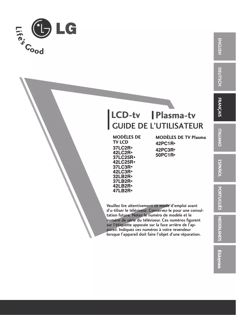 First page image of the manual for 42LC2R