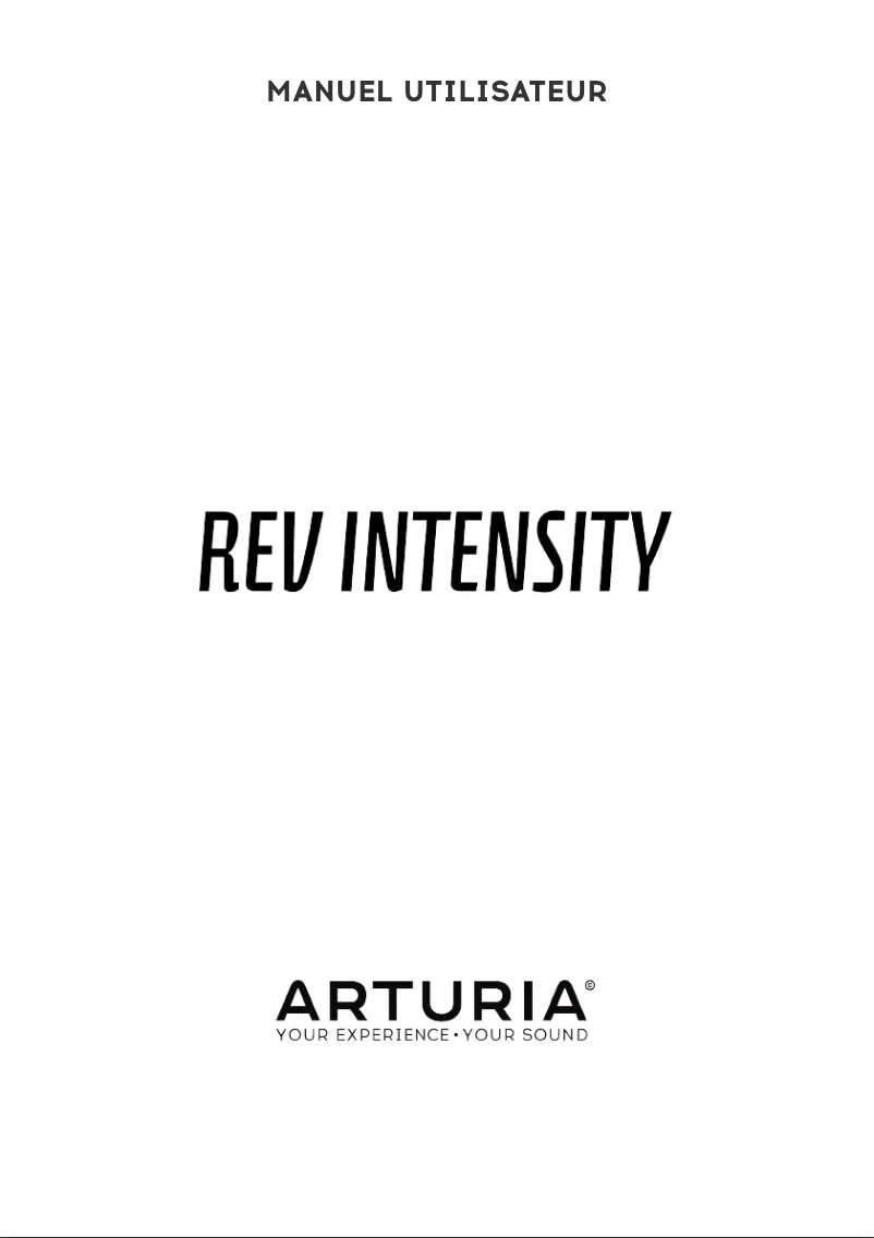 Page 1 of the manual User Manual Arturia REV Intensity