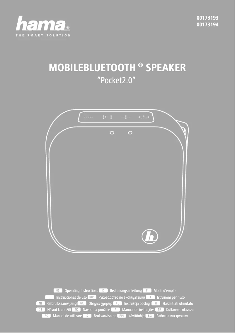 Page 1 de la notice Manuel utilisateur Hama Pocket 2.0 00173193