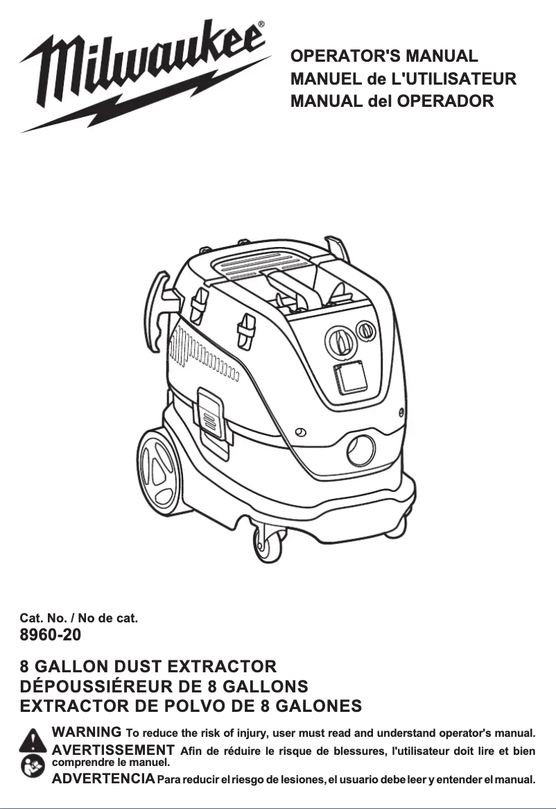 First page image of the manual for 8960-20