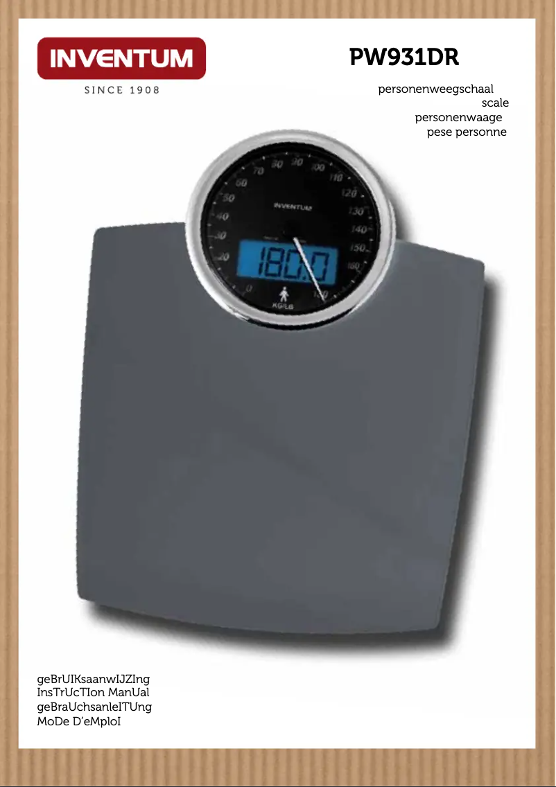 First page image of the manual for PW931DR