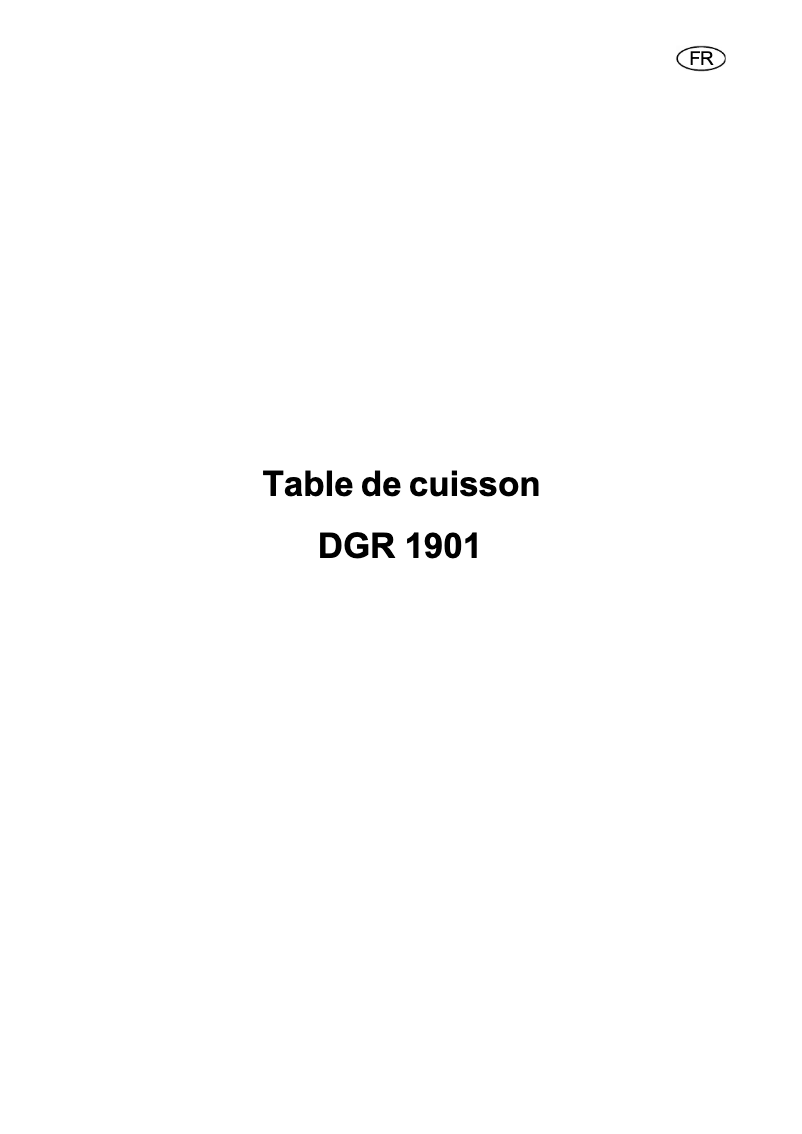 Page 1 of the manual User Manual Arthur Martin-Electrolux DGR1901X