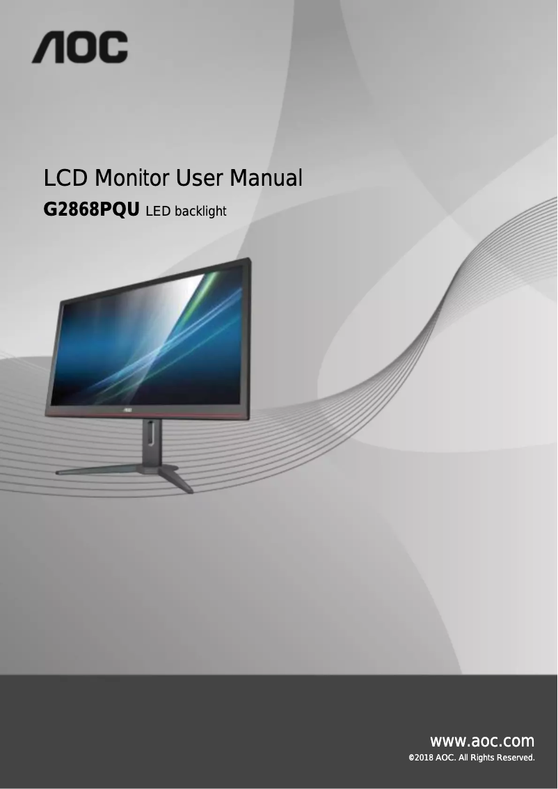 First page image of the manual for G2868PQU