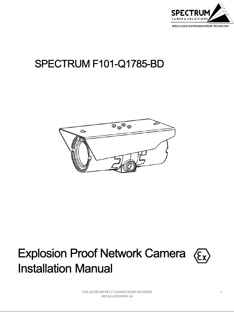Page 1 of the manual User Manual Axis F101-A XF Q1785