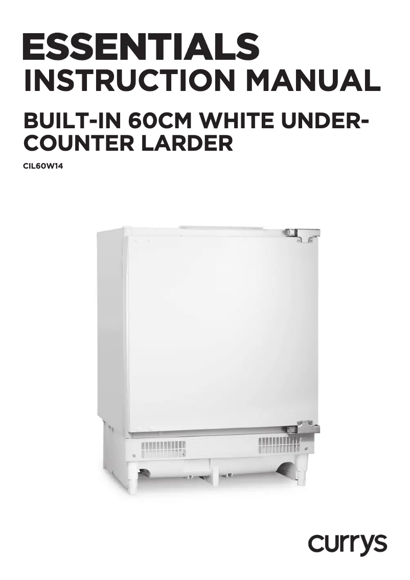 First page image of the manual for CIL60W14