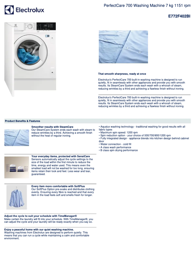 First page image of the manual for E772F402BI