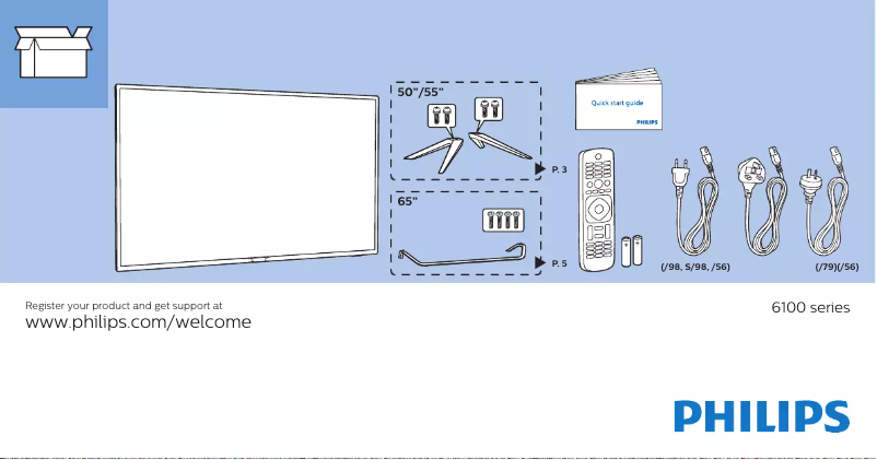 First page image of the manual for 50PUT6102S