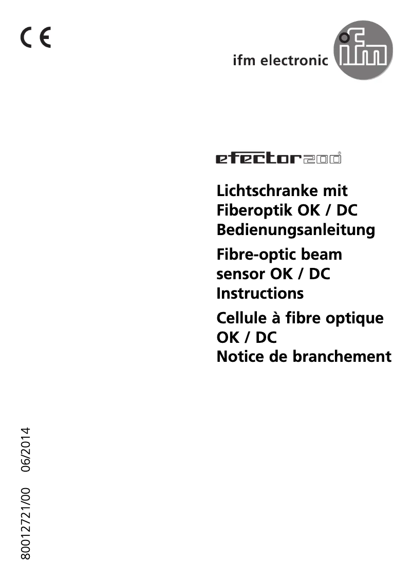 Page 1 of the manual User Manual IFM OK5003